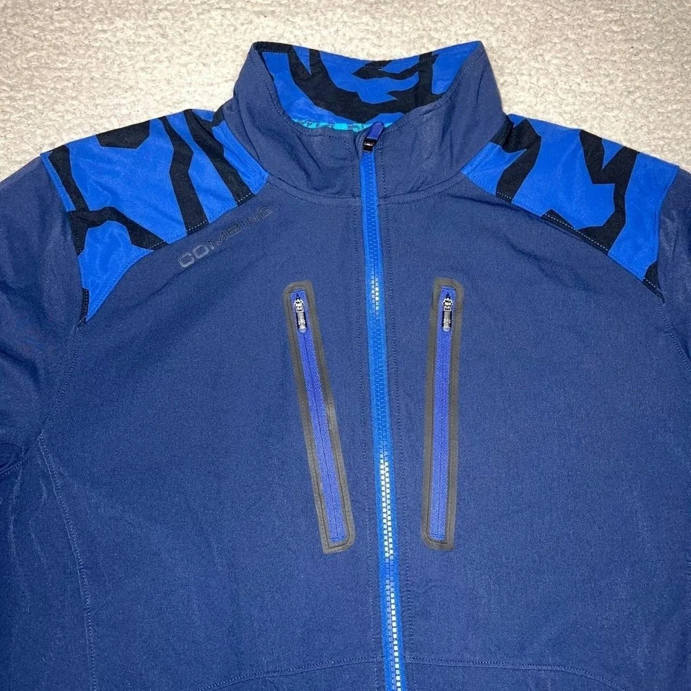 Under Armour Combine Jacket‎ Men's Size L Blue Camo Full Zip Cold Gear Athletic